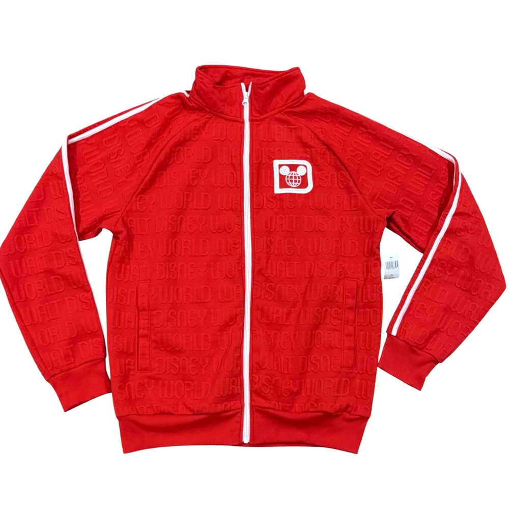 Walt Disney World Red Retro 80's Style Track Jacket Size Medium NWT